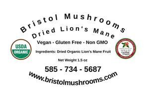 Dried Lion's Mane Mushrooms (Hericium erinaceus) Wholesale - Bristol Mushrooms